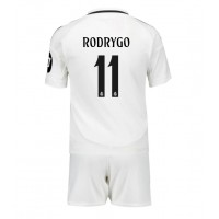 Real Madrid Rodrygo Goes #11 Koti Peliasu Lasten 2024-25 Lyhythihainen (+ Lyhyet housut)